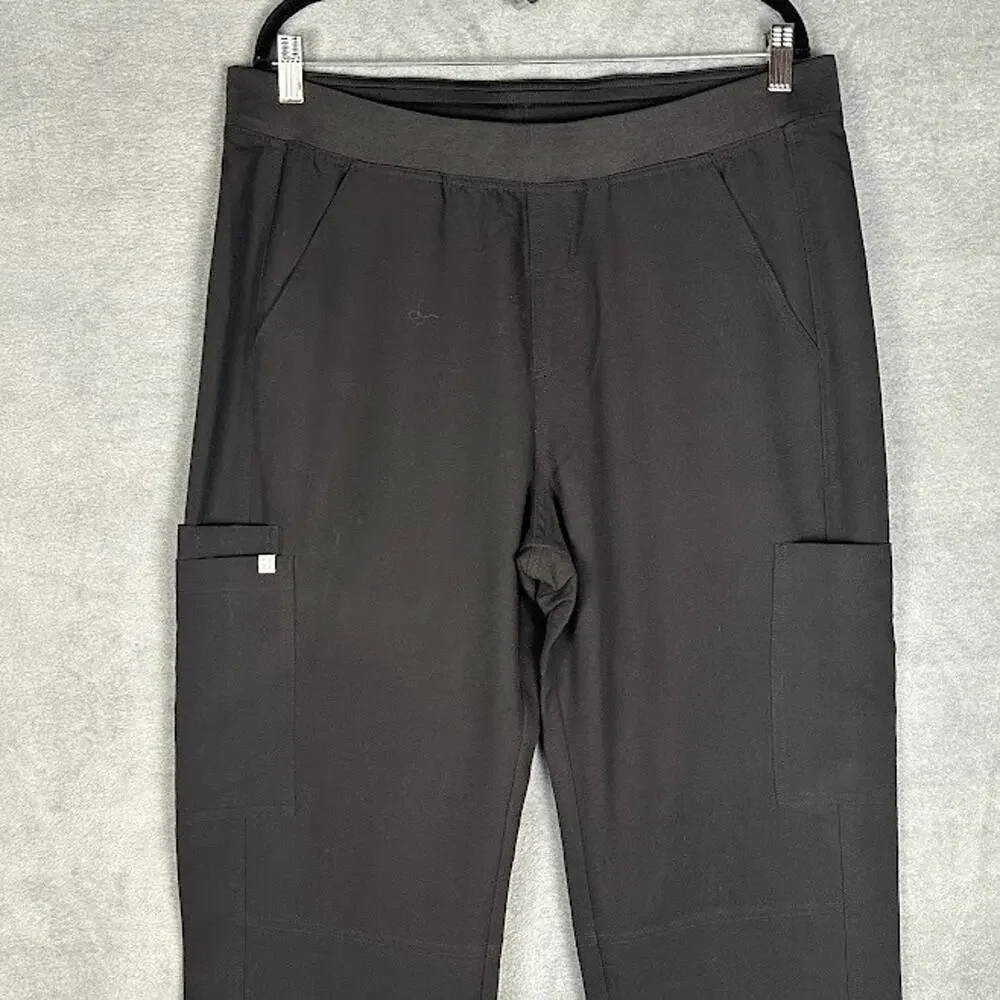 Figs Scrub Pants Mens Extra Large Black Axim Cargo Medical Nursing